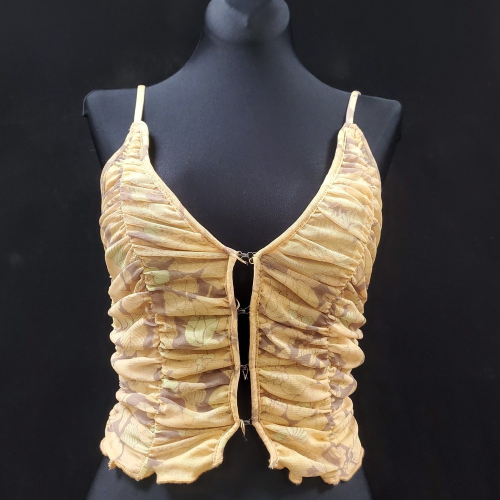 Urban Outfitters Floral Corset Top Small Whimsigoth Fairy Grunge Earthy Boho